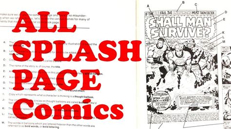 what is a splash page in comics? and how do they enhance storytelling?